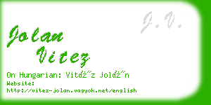 jolan vitez business card